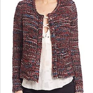 Iro red boucle Carene jacket size 36